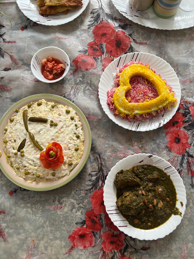Meal prepared by the Couchsurfing house owner in Zahedan on 01/01/2024