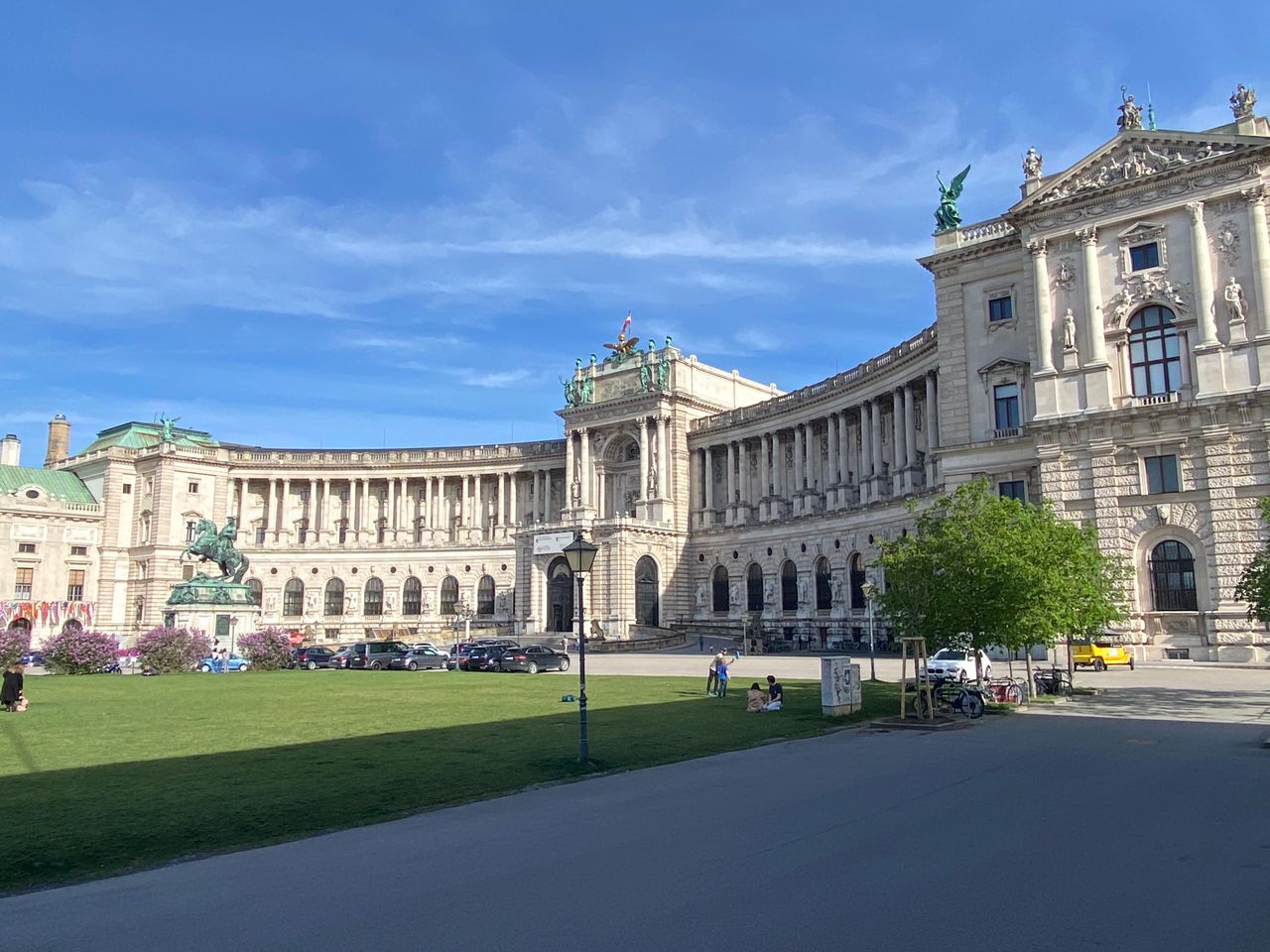 Hofburg and Heldenplatz area in Vienna Austria