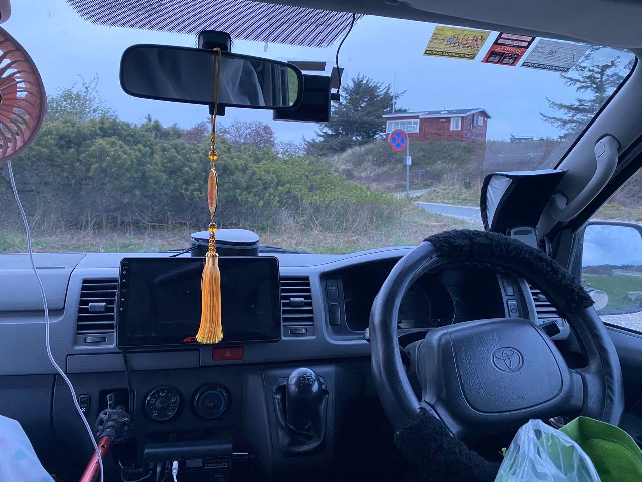 Inside Toyotaki at Hirtshals, where the sky was still bright at 8:39am