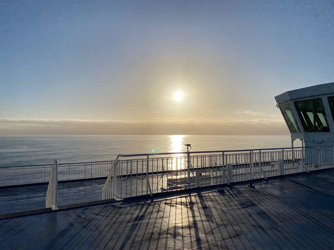 North Atlantic sunrise from the ferry deck