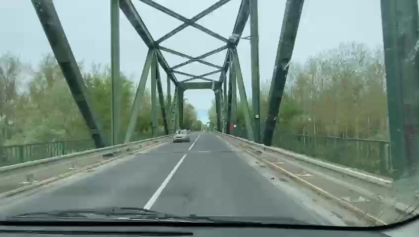 Entering Slovakia from Hungary through a quiet border crossing